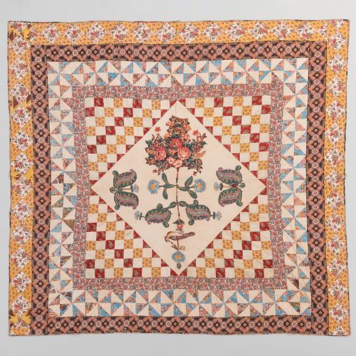 GROUP OF FOUR PATCHWORK QUILTS7 ft.