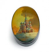 Group of four Russian lacquer