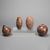 GROUP OF FOUR SGRAFFITO POTSGr