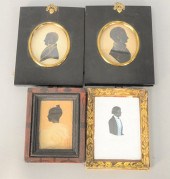 GROUP OF FOUR SILHOUETTES TO I