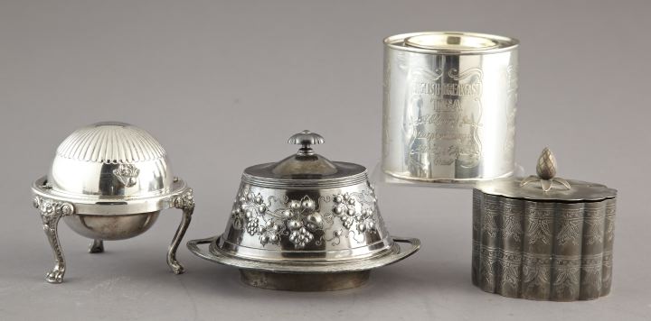 Group of Four Silver Lidded