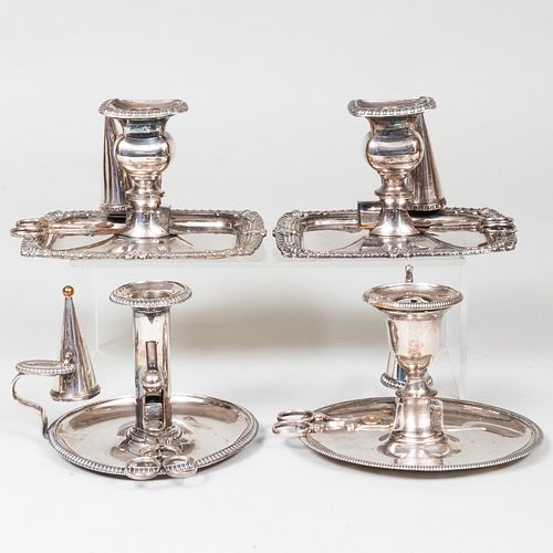 GROUP OF FOUR SILVER PLATE