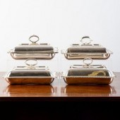 GROUP OF FOUR SILVER PLATE REC