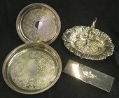 Group of Four Silverplate Item