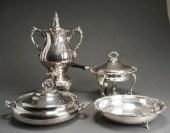 GROUP OF FOUR SILVERPLATE TABL