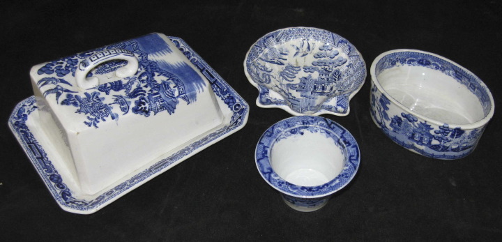 Group of Four Small \"Blue Willow\"