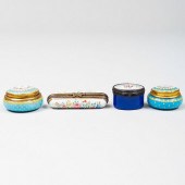 GROUP OF FOUR SNUFF BOXESCompr