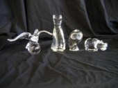 Group of four Steuben glass fi