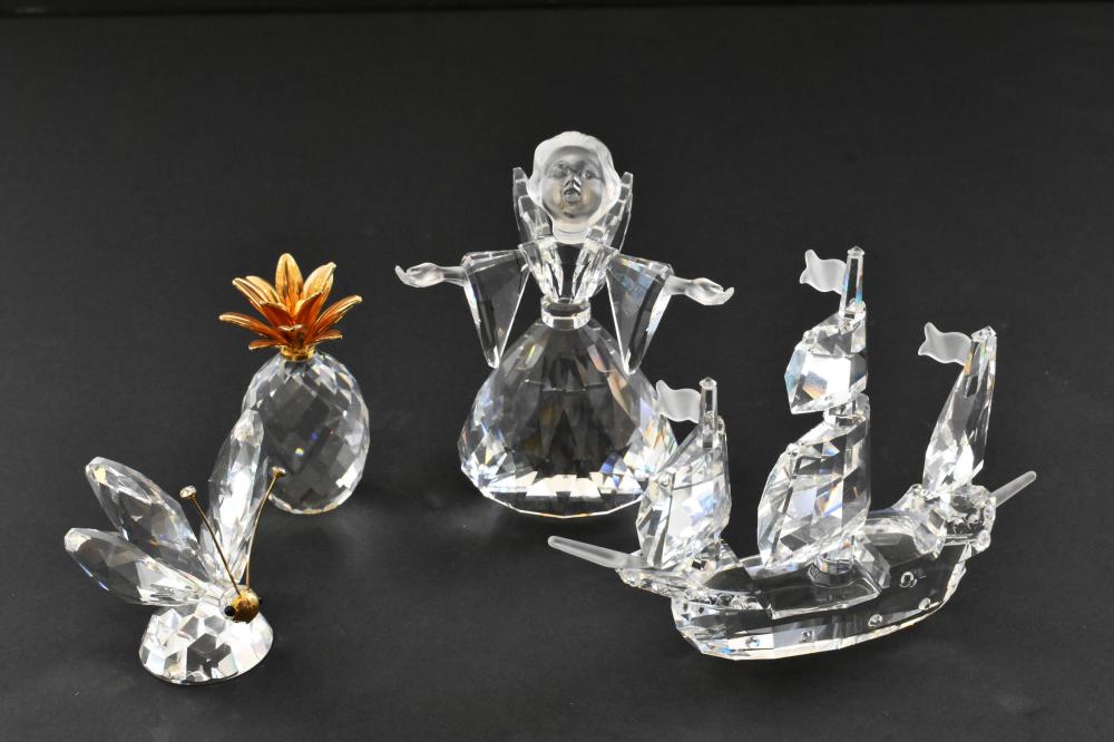GROUP OF FOUR SWAROVSKI TABLE