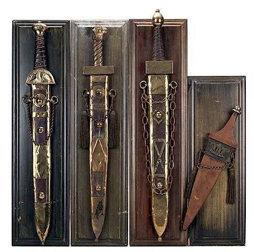GROUP OF FOUR SWORDS USED IN
