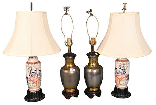 GROUP OF FOUR TABLE LAMPSGroup of