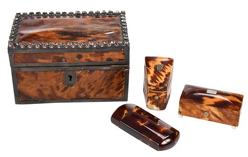 GROUP OF FOUR TORTOISESHELL