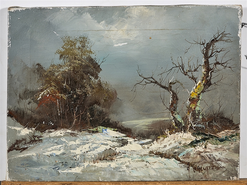 Group of four various oil