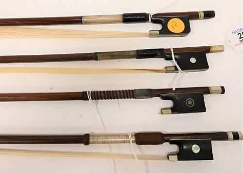 GROUP OF FOUR VIOLIN BOWSGroup of