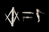 GROUP OF FOUR WHALE IVORY, WHA
