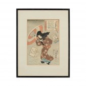 GROUP OF FOUR WOODBLOCK PRINTS