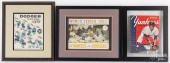 GROUP OF FRAMED BASEBALL BOOKL