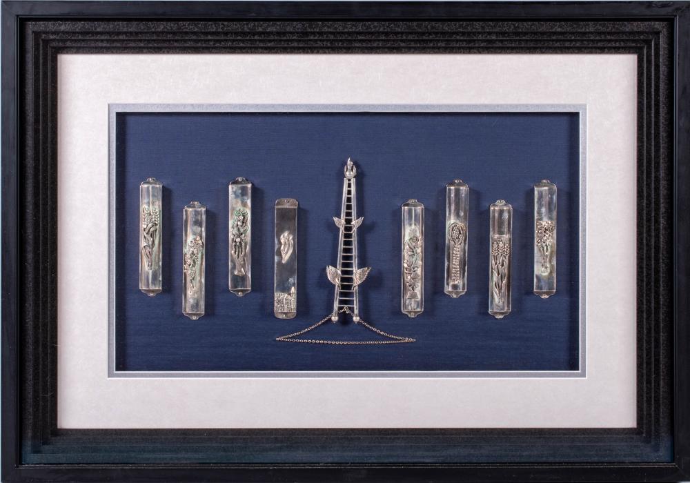 GROUP OF FRAMED MEZUZAHSGROUP OF