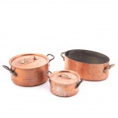 GROUP OF FRENCH COPPER COOKWAR