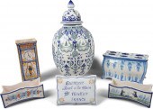 GROUP OF FRENCH FAIENCE PIECES
