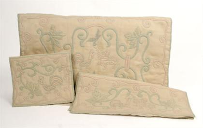 Group of French silk lingerie bags