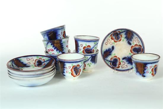 GROUP OF GAUDY IRONSTONE  CARNATION