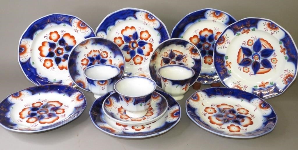 GROUP OF GAUDY WELSH IRONSTONE,