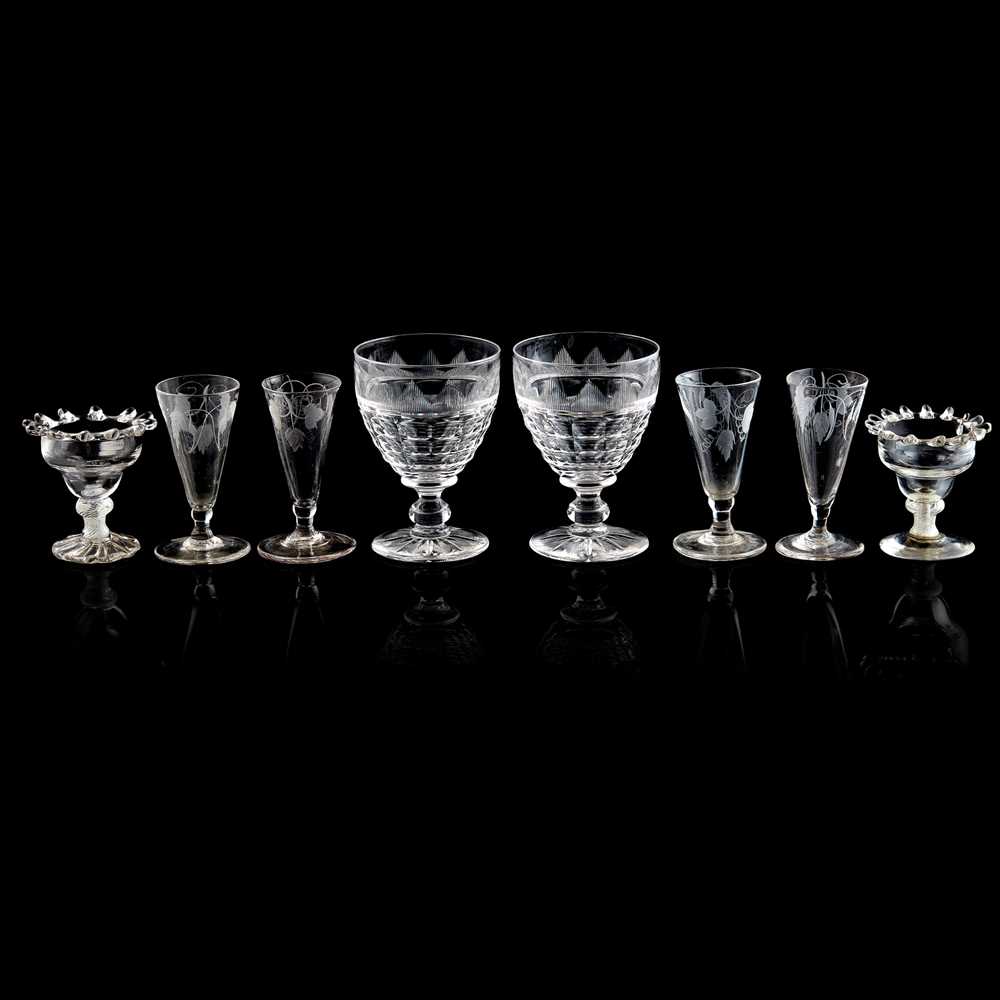 GROUP OF GEORGIAN AND REGENCY GLASS