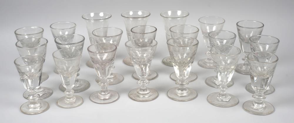 GROUP OF GEORGIAN GLASSWARE,