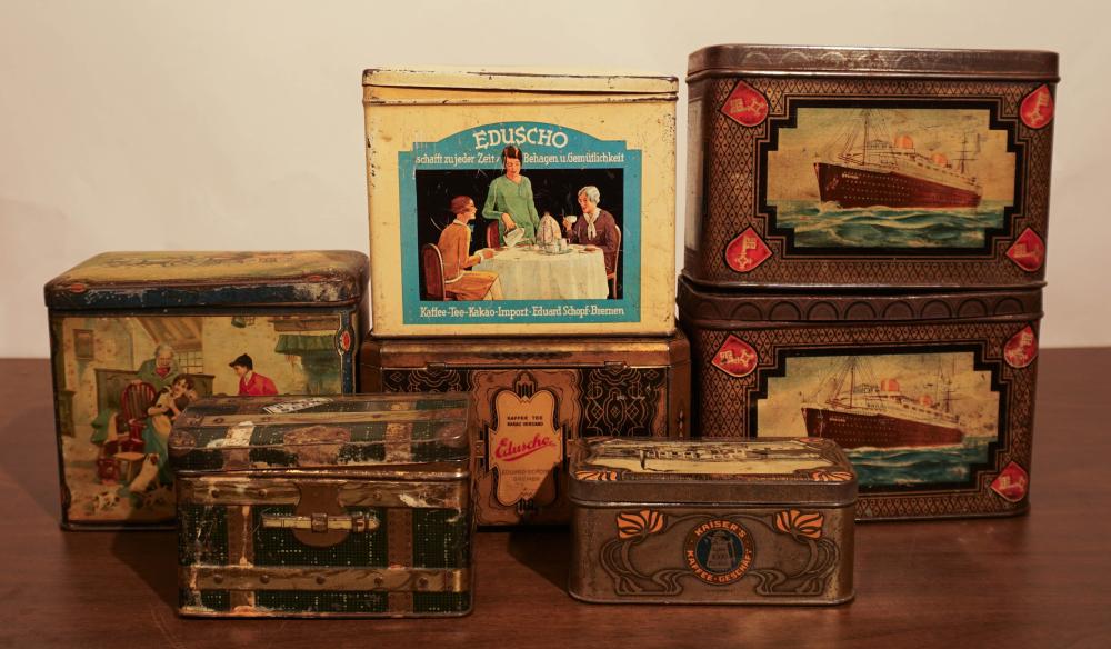 GROUP OF GERMAN COFFEE TINSGroup of