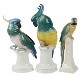 GROUP OF GERMAN PORCELAIN BIRD