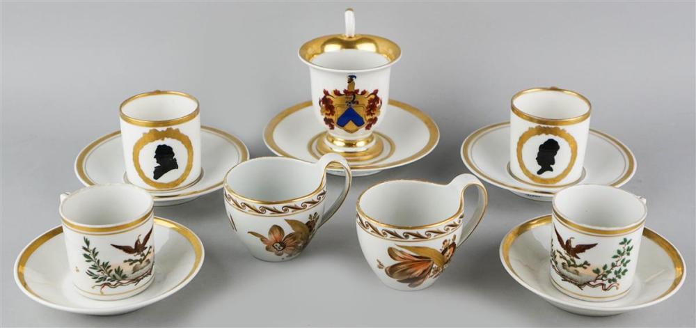 GROUP OF GERMAN PORCELAIN CUPS