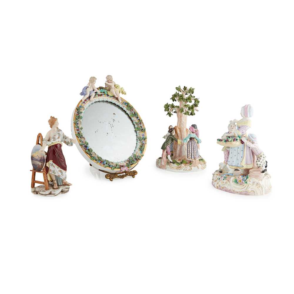 GROUP OF GERMAN PORCELAIN FIGURE