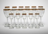 GROUP OF GILT DECORATED GLASSW