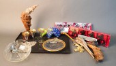 GROUP OF GILT RIM GLASSWARE AN