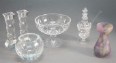 GROUP OF GLASS AND CRYSTAL TAB