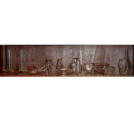 Group of Glass Articles 	 