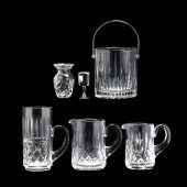 GROUP OF GLASS BARWARE, INCLUD