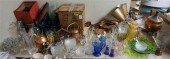 GROUP OF GLASS DECANTERS, BARW