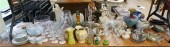 GROUP OF GLASS DECANTERS, BARW
