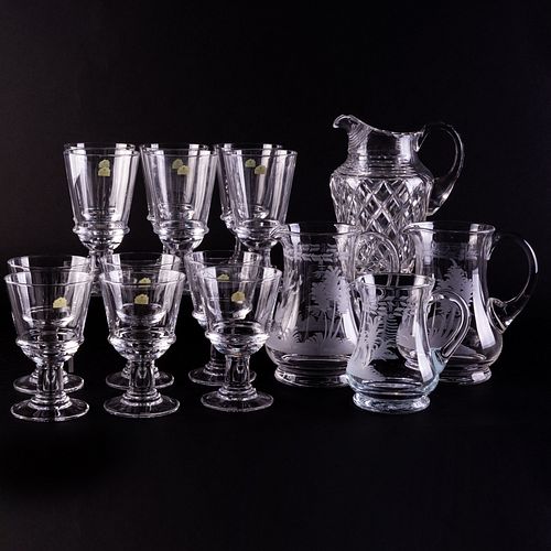GROUP OF GLASS DRINKWAREComprising: