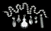 Group of glass prisms: teardro