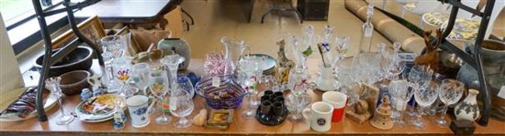 GROUP OF GLASS STEMWARE, ONYX