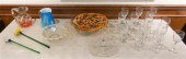GROUP OF GLASS STEMWARE, PITCH