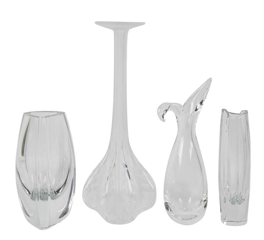 GROUP OF GLASS VASESGroup of