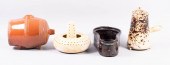 GROUP OF GLAZED POTTERY ITEMSG