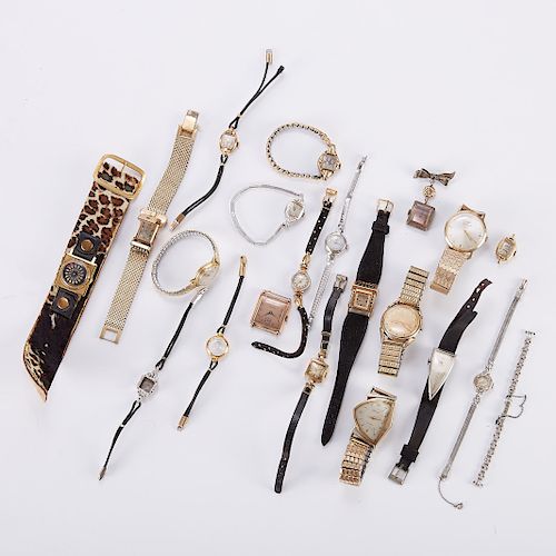 GROUP OF GOLD AND GOLD-FILLED WATCH