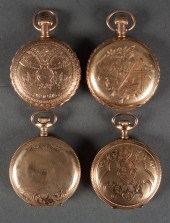 Group of gold-filled pocket wa