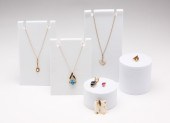 GROUP OF GOLD GEM SET PENDANTS