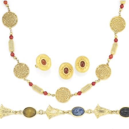 Group of Gold, Hardstone Intaglio